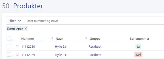 Serienummerstyring NO 12